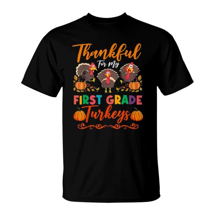 Thankful For My 3rd Grade Turkeys Thanksgiving Teacher T-Shirt Thankful For My 3rd Grade Turkeys Thanksgiving Teacher T-Shirt