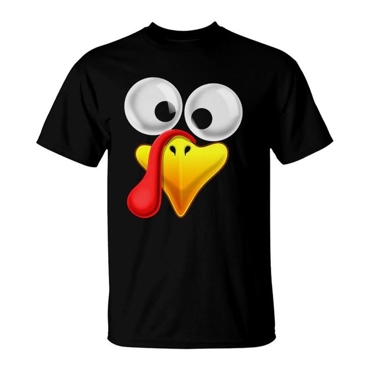 Thanksgiving Turkey Face Matching Family Costume Gift Kids T-Shirt