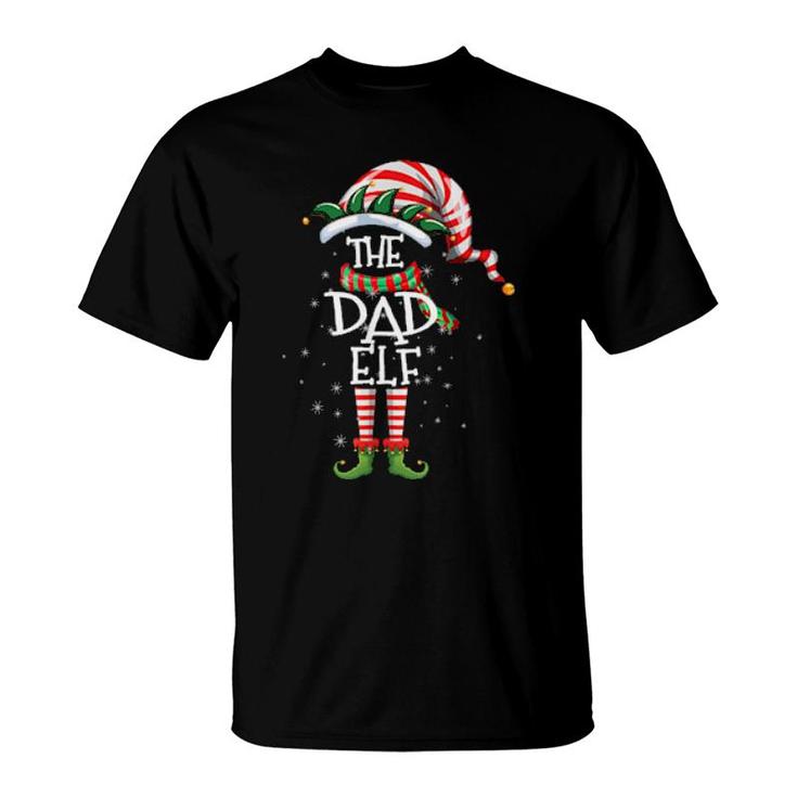 The Dad Elf Matching Family Group Christmas Party Pajama  T-Shirt