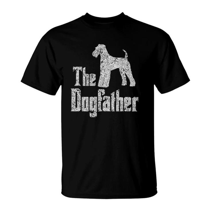 The Dogfather Airedale Terrier Silhouette Funny Dog T-Shirt