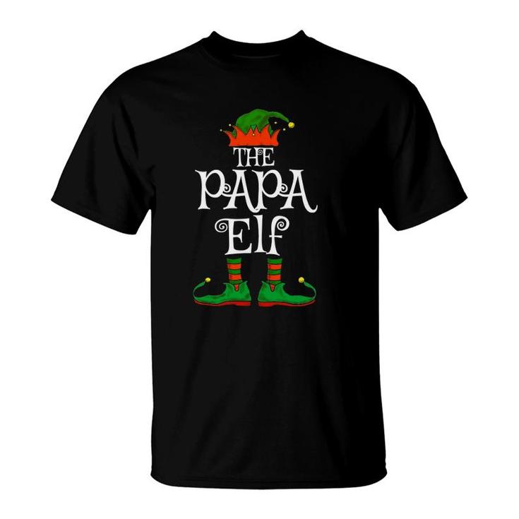 The Papa Elf Family Matching Funny Christmas Gift Dad Men T-Shirt