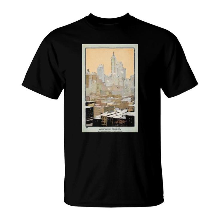 The Singer Building From Brooklyn Bridge 1914 T-Shirt