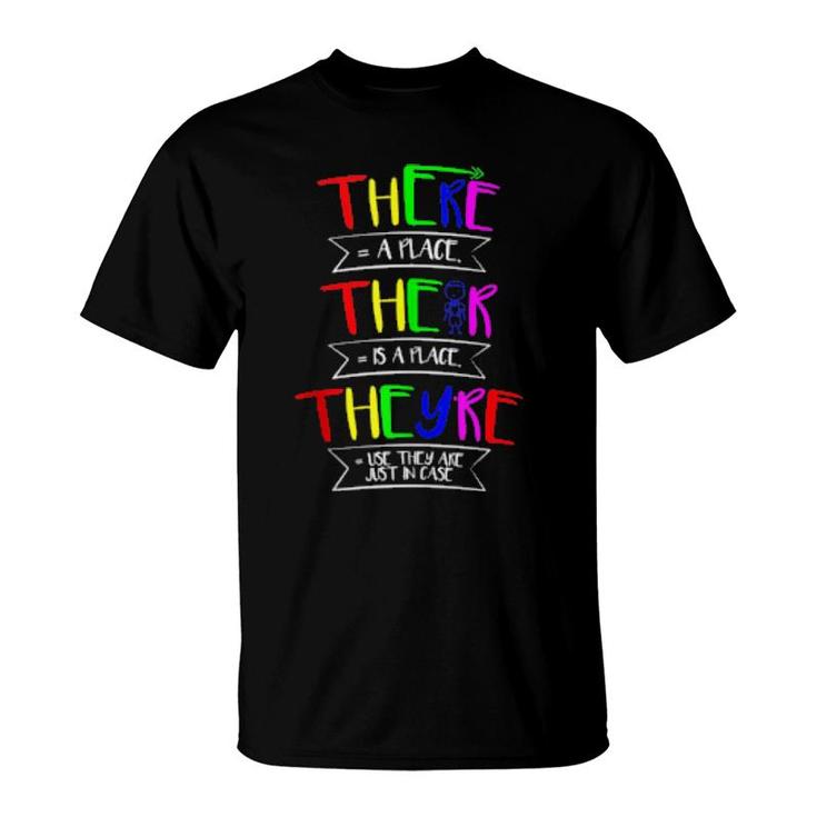 There Their They're English Grammar  T-Shirt