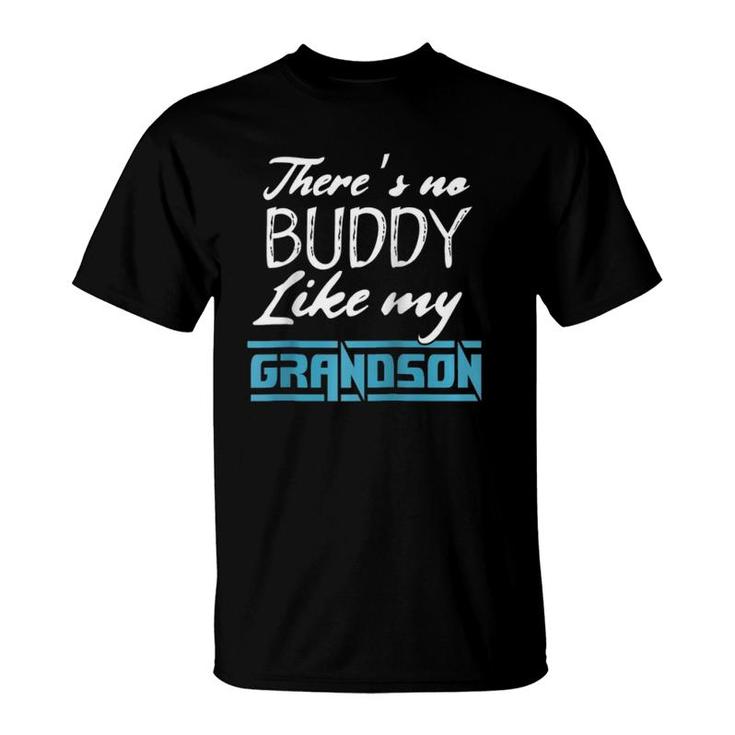 There's No Buddy Like My Grandson Funny Matching Gift Raglan Baseball Tee T-Shirt