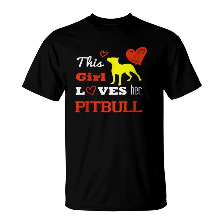 This Girl Loves Her Pitbull  T-Shirt
