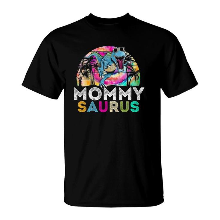 Tie Dye Mommysaurus Dinosaur Daddy Saurus Family Matching T-Shirt
