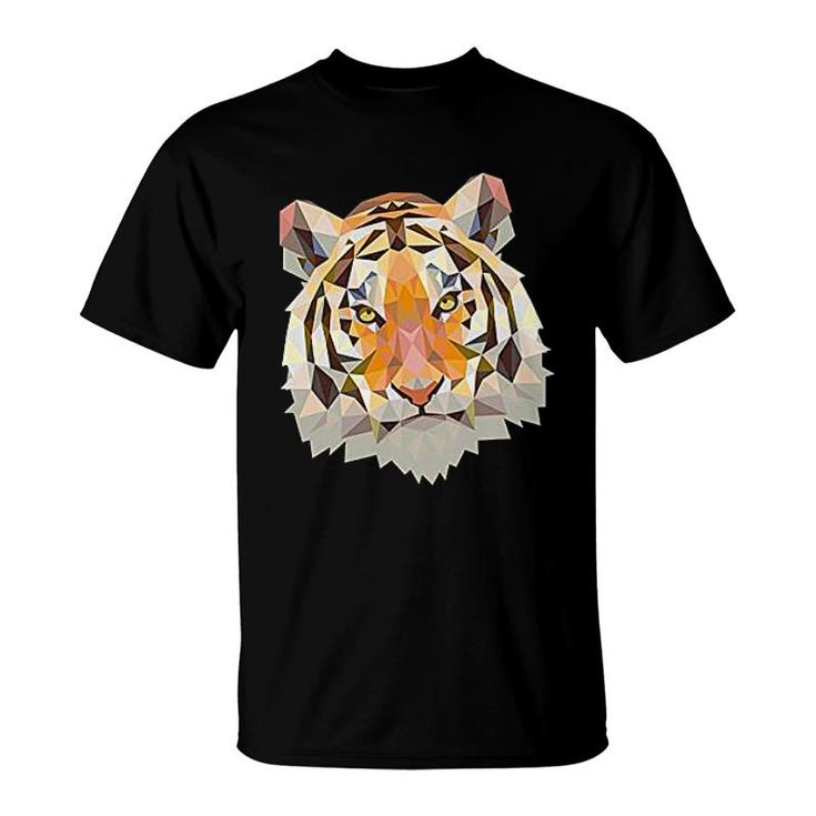 Tiger Face Modern Art Comfortable T-Shirt