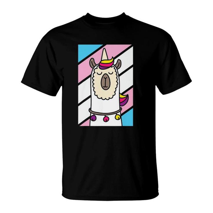 Trans-Gender Llama Lgbt-Q Alpaca Unicorn Pride Flag Ally T-Shirt