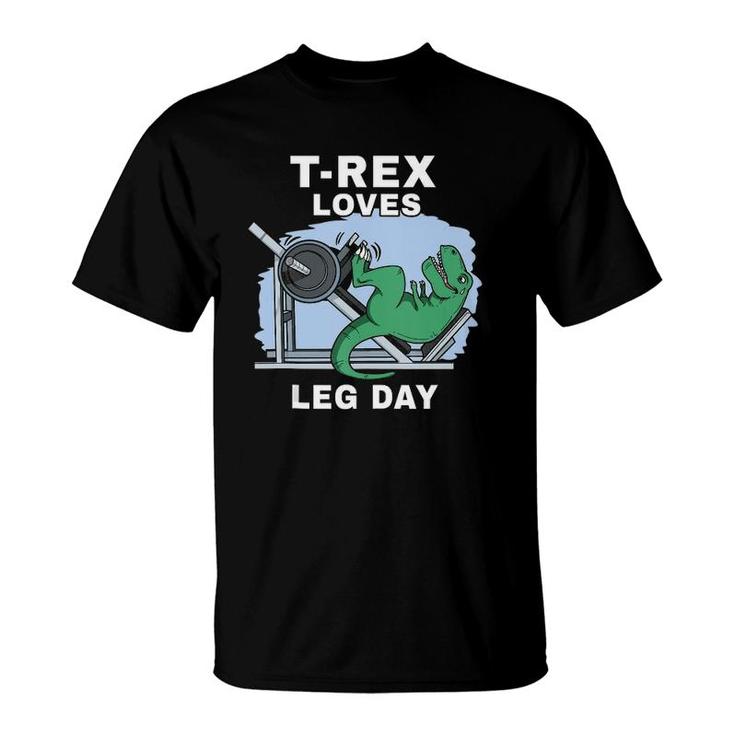 Trex Loves Leg Day Trex Arms Dinosaur Fitness Trex Tank Top T-Shirt