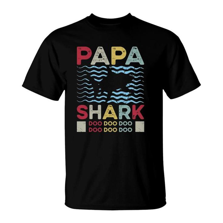 Ts Funny Graphic Papa Shark For Cool Dads T-Shirt