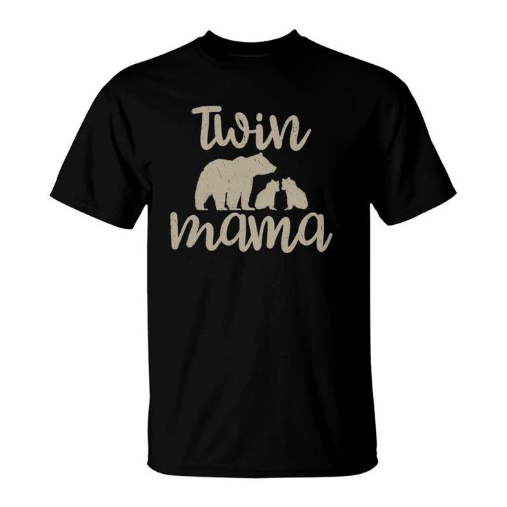 Twin Mama Beautiful Mothers Day  Design For Women T-Shirt