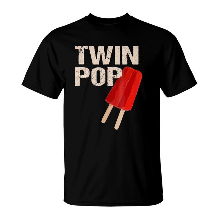 Twin Pop  Gift For Grandpa Twins Dadfather's Day T-Shirt