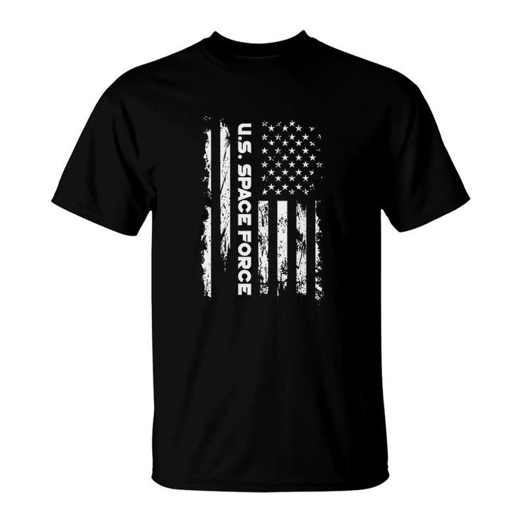 Us Space Force American Flag T-Shirt