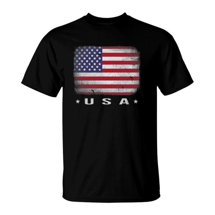 Usa American Flag 4Th July Fourth Red White Blue Star Stripe T-Shirt