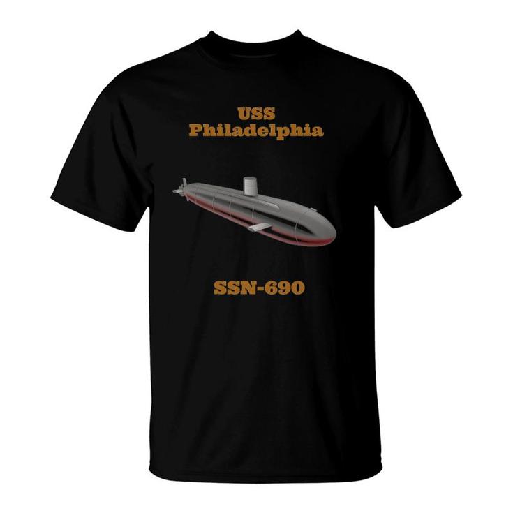 Uss Philadelphia Ssn-690 Navy Sailor Veteran Gift T-Shirt