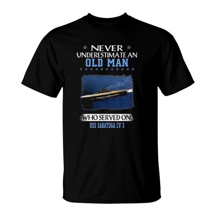 Uss Saratoga Cv-3 Veterans Day Father Day T-Shirt