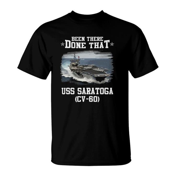 Uss Saratoga Cv-60 Veterans Day Father's Day Gift T-Shirt