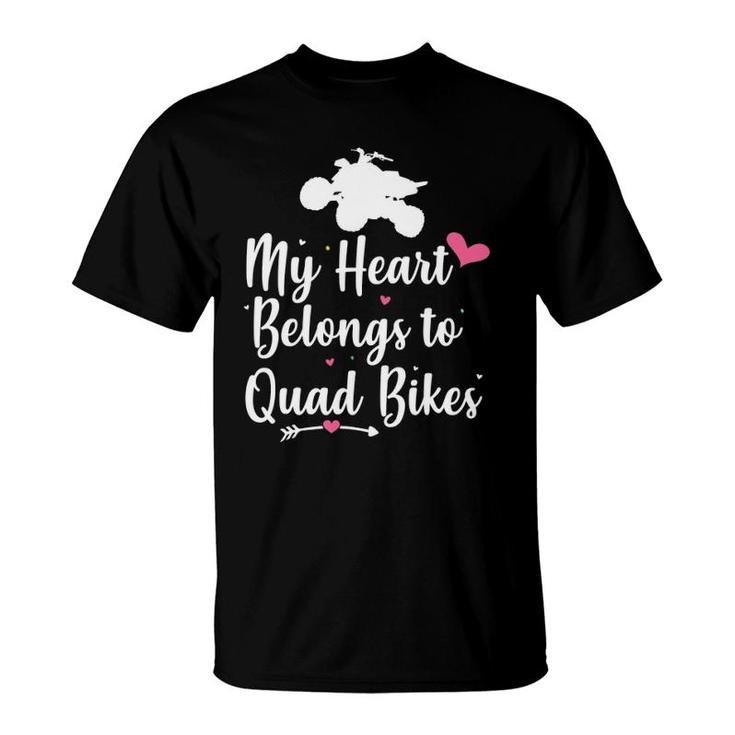 Valentine's Day Quad Bike Four Wheeler Atv Biker Sports Gift T-Shirt