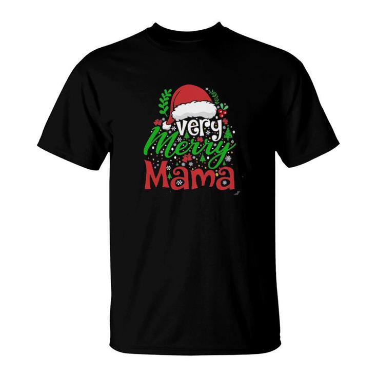 Very Merry Mama Merry Christmas  T-Shirt