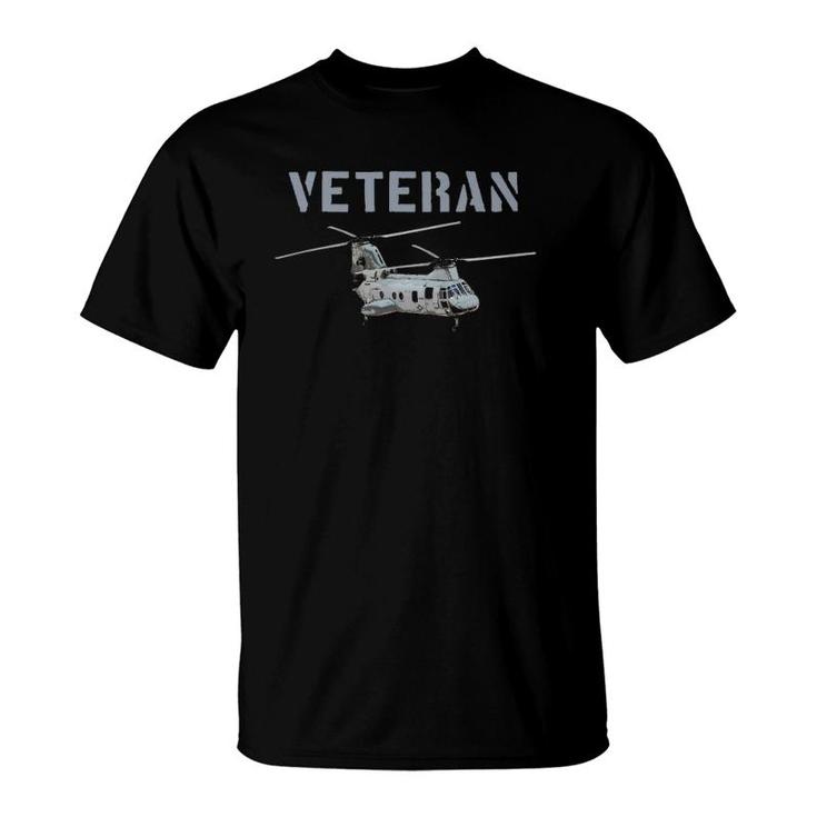 Veterans Ch-46 Sea Knight Helicopter T-Shirt