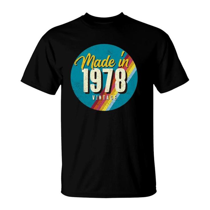 Vintage 1978 70S Style 43Rd Birthday T-Shirt