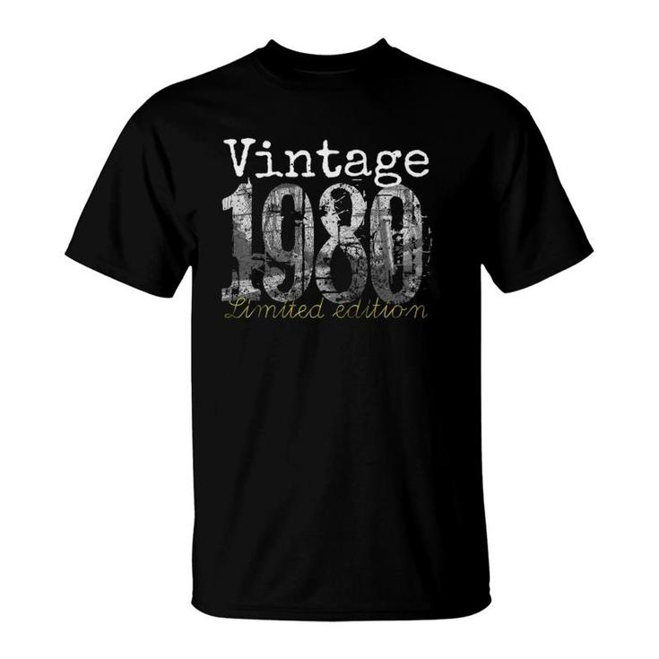Vintage 1980 Tee - 42 Years Old  1980 42Nd Birthday Gift T-Shirt