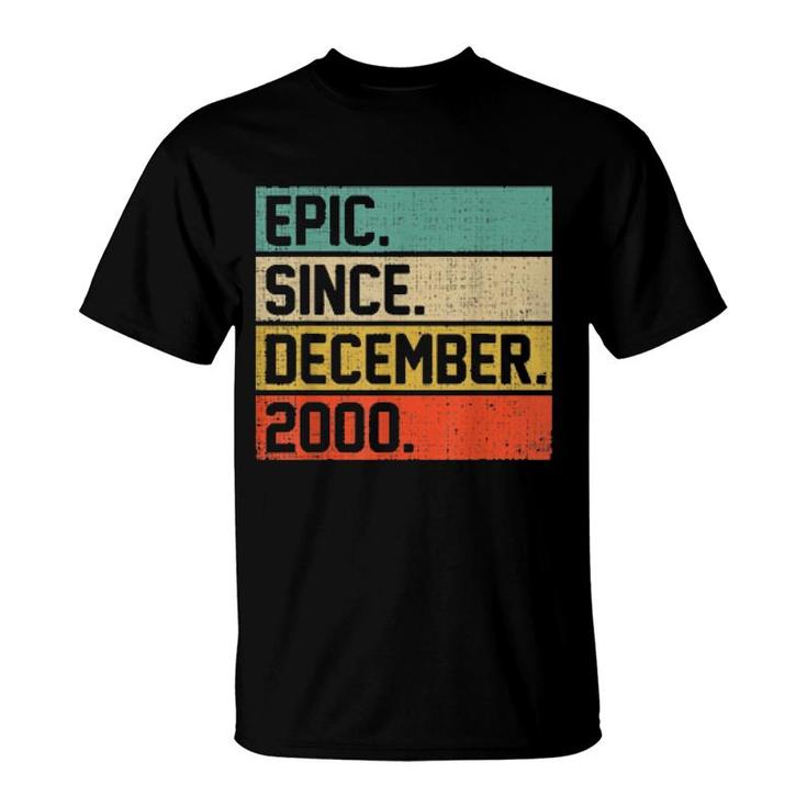 Vintage 21St Birthday Epic Since December 2000  T-Shirt