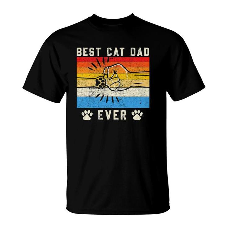 Vintage Best Cat Dad Ever Cat Dad Father's Day Gift T-Shirt