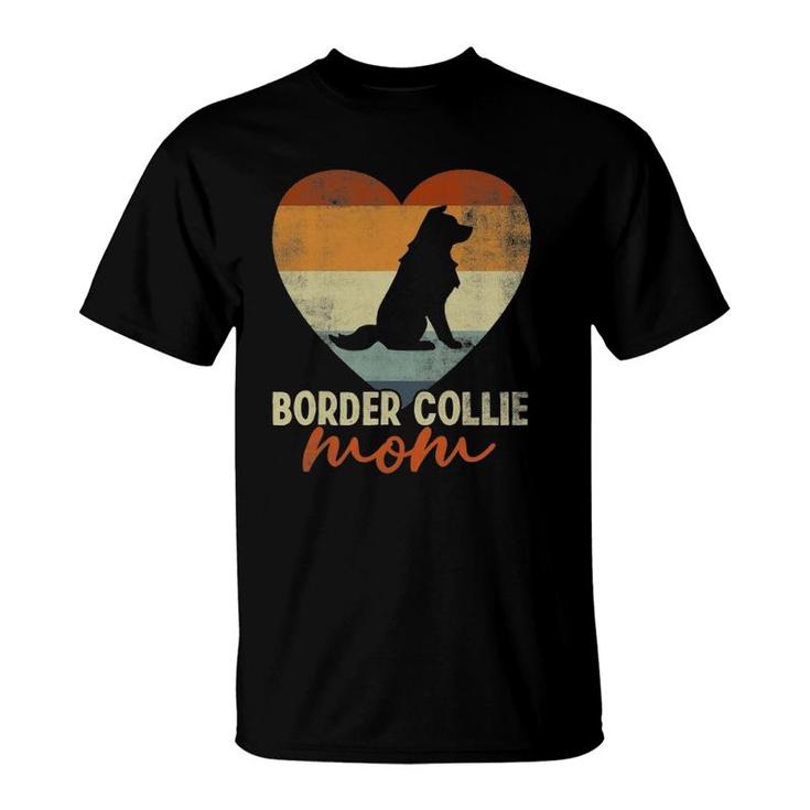 Vintage Border Collie Mom Dog Lover Mother's Day Gift T-Shirt