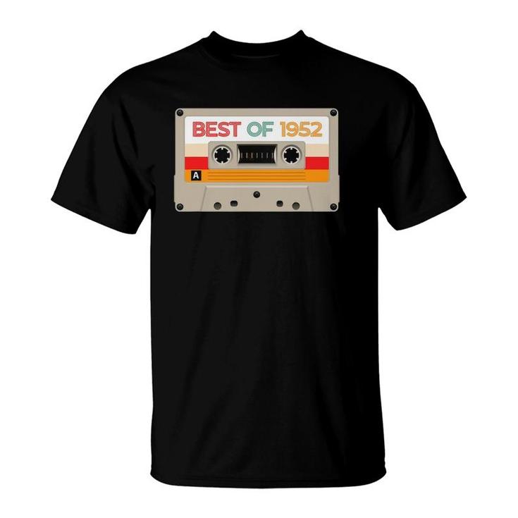 Vintage Cassette Tape Birthday Gifts Born In Best Of 1952 Ver2 T-Shirt