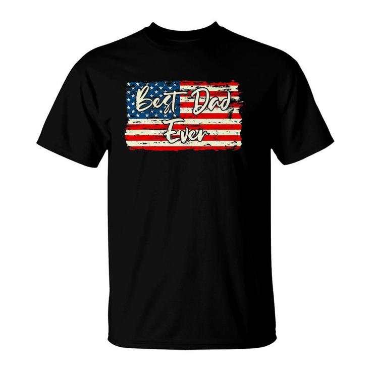 Vintage Flag Father's Day Or 4Th Of July T-Shirt