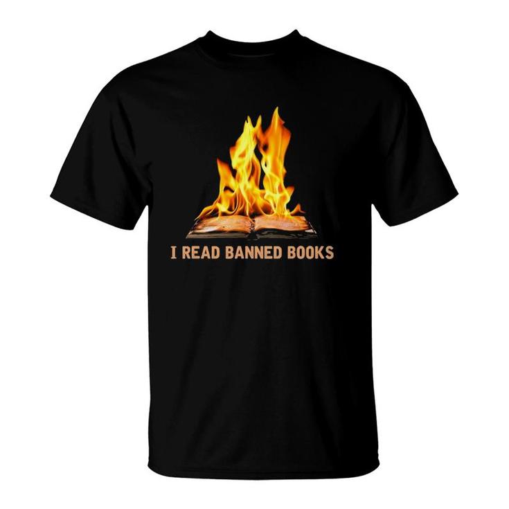 Vintage I Read Banned Books Funny Book Lovers Men And Women T-Shirt