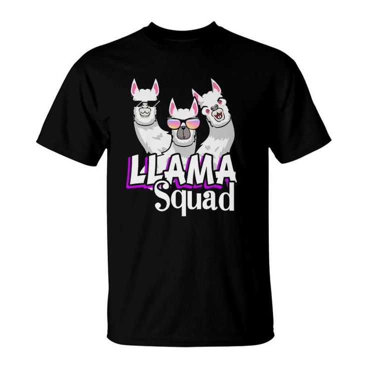 Vintage Llama Squad Retro 80S Style Llama Animal Lover Cute T-Shirt