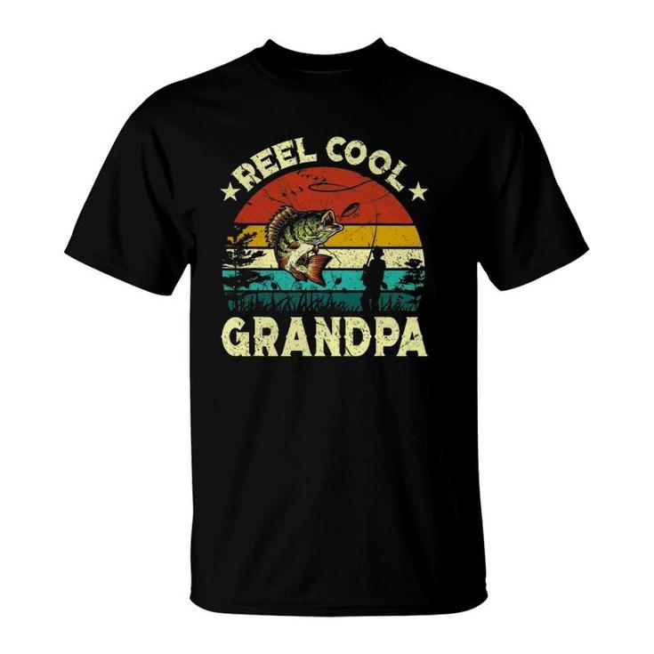Vintage Reel Cool Grandpa Fish Fishing Father's Day T-Shirt