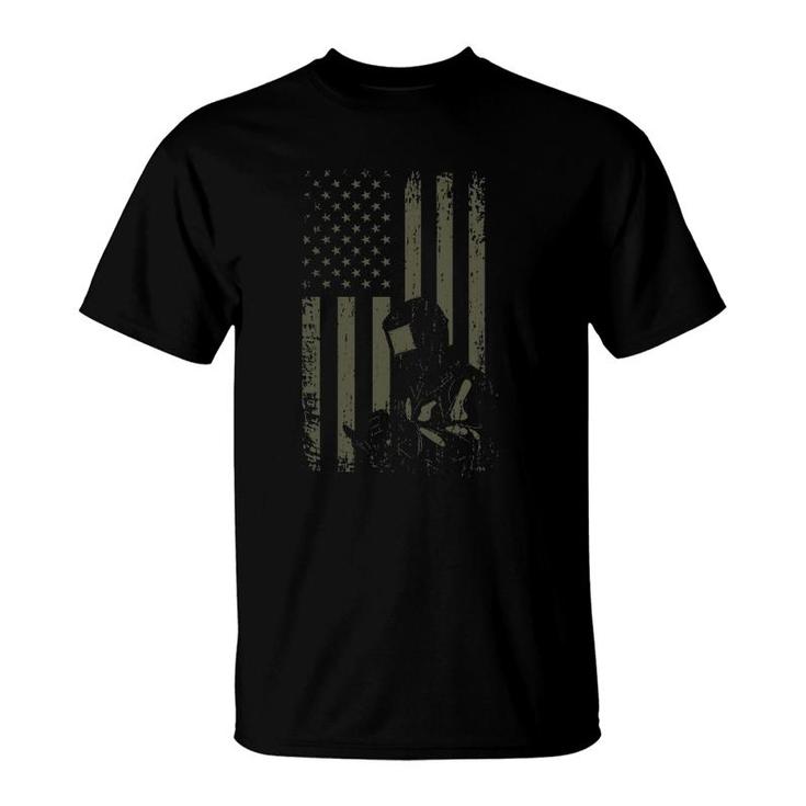 Welders American Flag Usa Patriotic Welding  T-Shirt