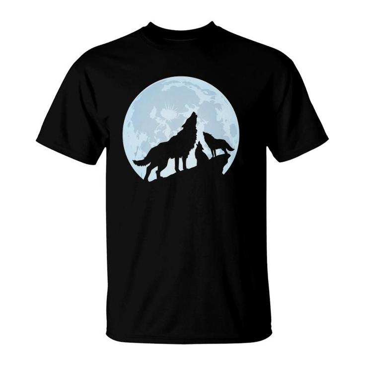 Wolf Howling At The Moon S Three Wolves Tee  Tank Top T-Shirt