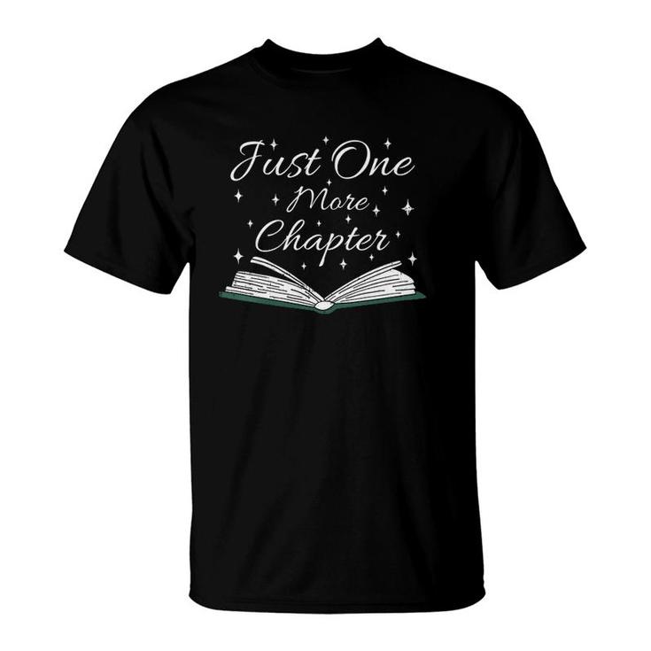 Womens Bookaholic Funny Saying About Books Just One More Chapter V-Neck T-Shirt
