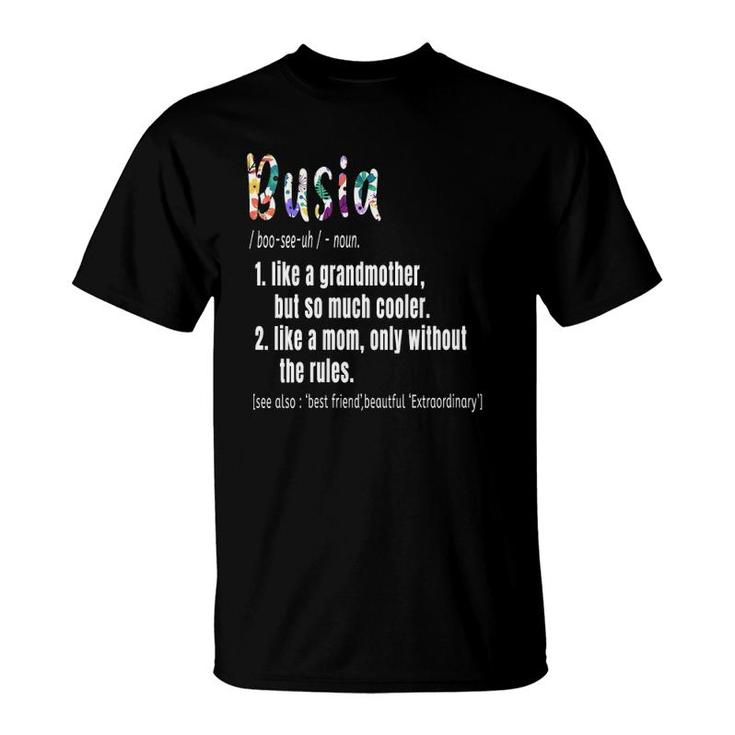 Womens Busia Definition Mother's Day & Birthday Gift Grandmother V-Neck T-Shirt