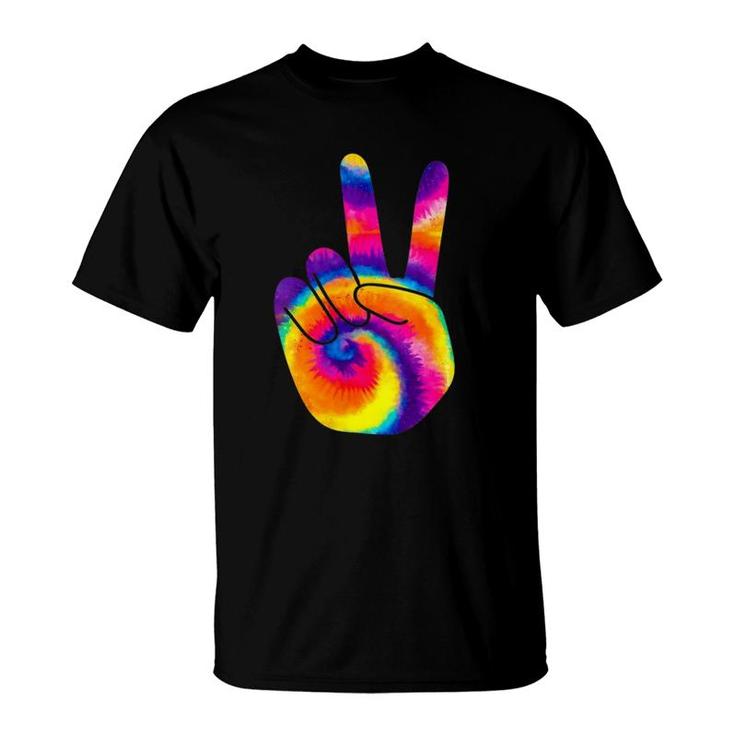 Womens Cool Peace Hand Tie Dye Hippie For Boys And Girls  T-Shirt