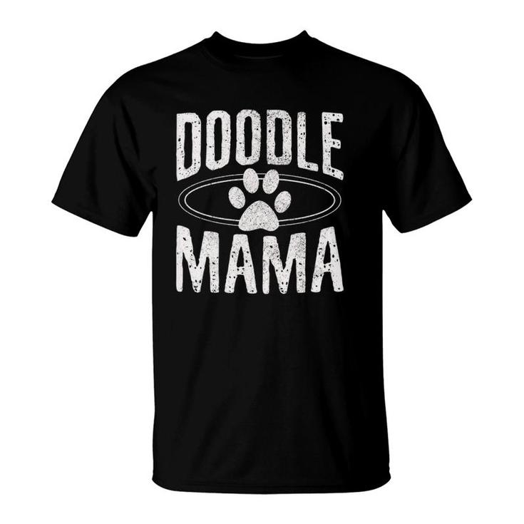 Womens Doodle Mama - Goldendoodle Mom Dog Paw Funny Cute Gift T-Shirt