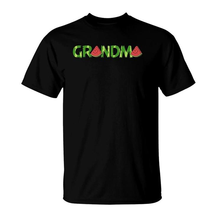 Womens Funny Grandma Watermelon Summer Mother's Day Gift T-Shirt