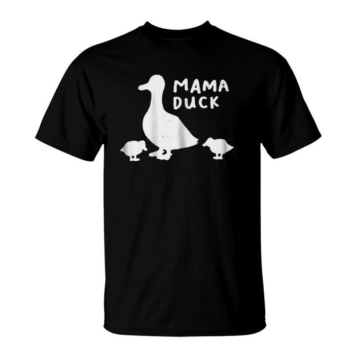 Womens Funny Mama Duck Mother I Duckling Babies Mom Of 2 Ver2 T-Shirt
