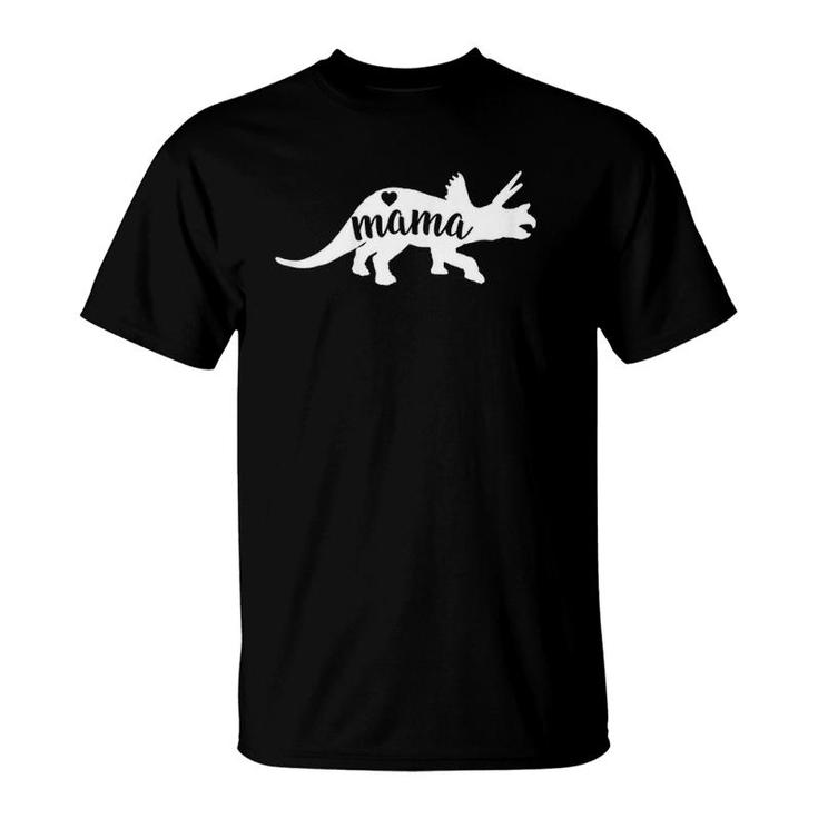 Womens Funny Mamasaurus Triceratops Mom Dinosaur Mothers DayT-Shirt