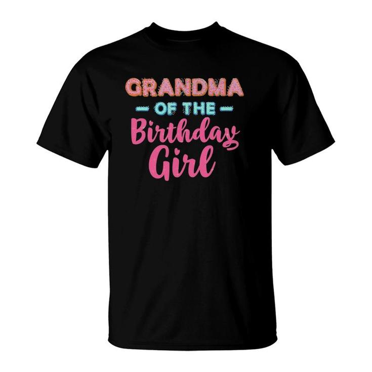 Womens Grandma Of The Birthday Girl Donut Lover Grandma Cute Cool T-Shirt