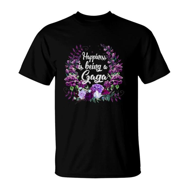 Womens Happiness Is Being A Gaga Mother's Day T-Shirt