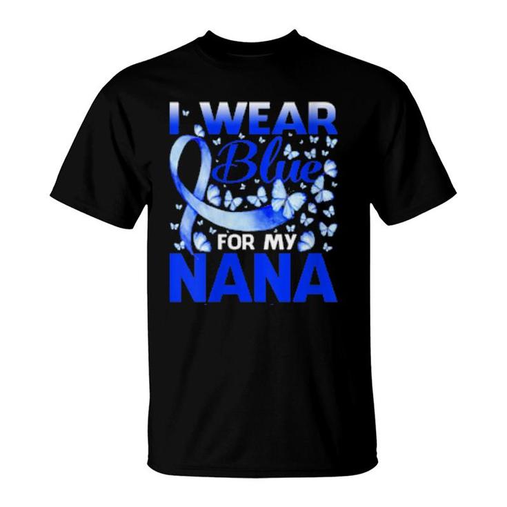 Womens I Wear Bule For My Nana Alopecia Awareness  T-Shirt