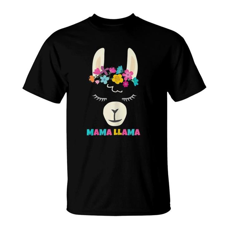 Womens Mama Llama  For Women Mother's Day Gift Idea Alpaca Mom T-Shirt