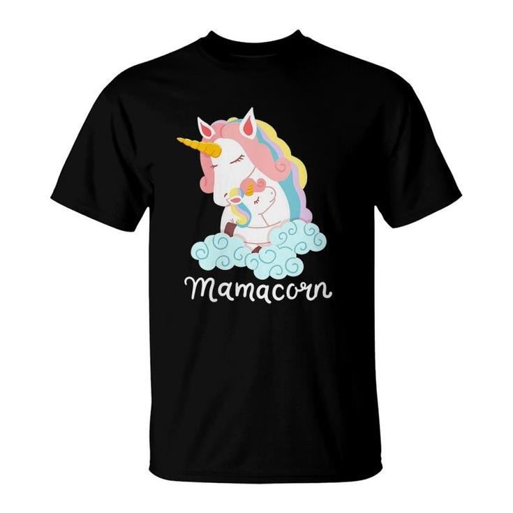 Womens Mamacorn Adorable Unicorn Mom Magical Mother's Day Costume T-Shirt