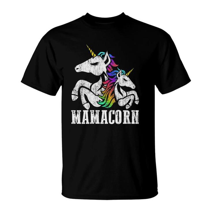 Womens Mamacorn Unicorn S For Women Mother's Day Gift V-Neck T-Shirt
