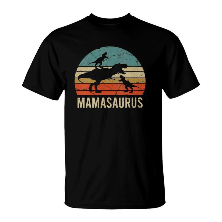 Womens Mommy Mom Mama Dinosaur Funny 2 Two Kid Mamasaurus 2020 Gift  T-Shirt